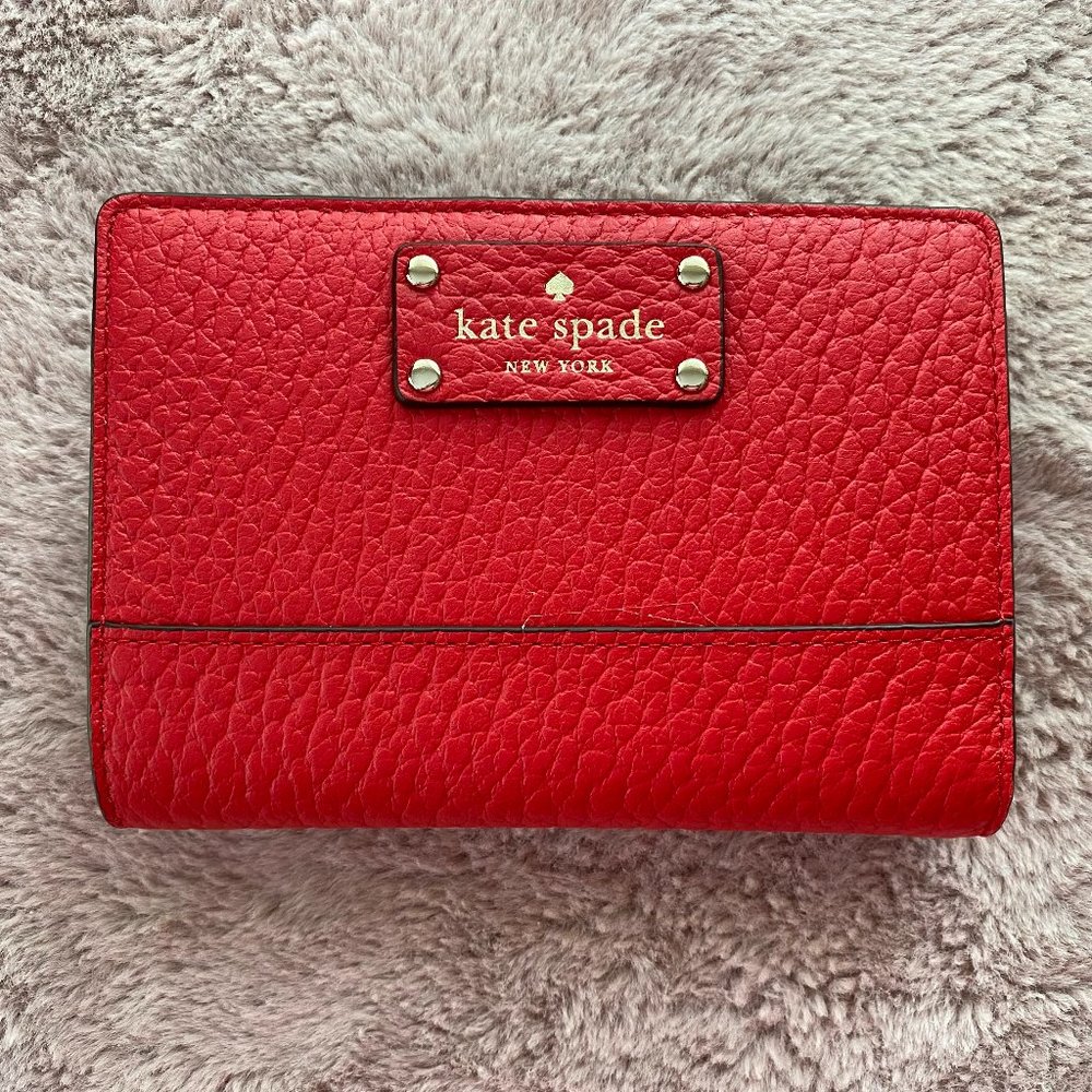 KATE SPADE Bay Street Small Rachelle Satchel and Tellie Wallet in HOT CHILI - Picture 10 of 15